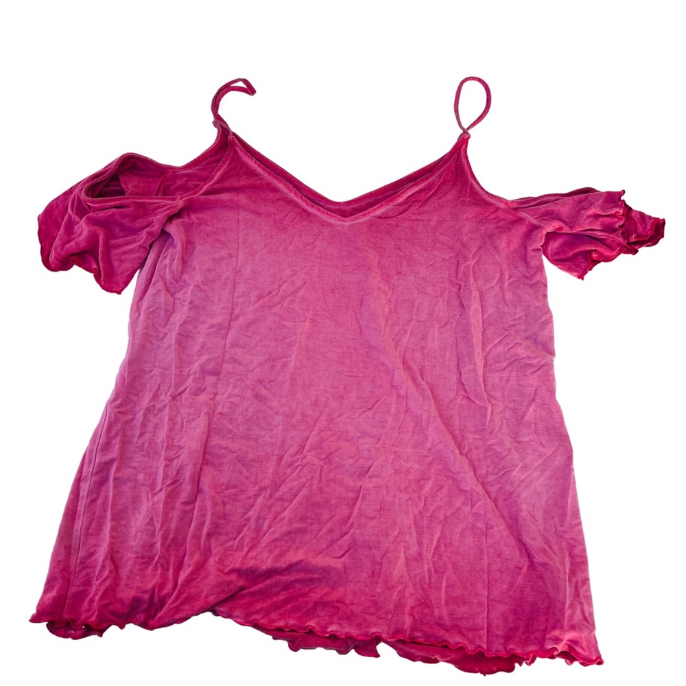 American Eagle Pink Ombré Off The Shoulder Top | M